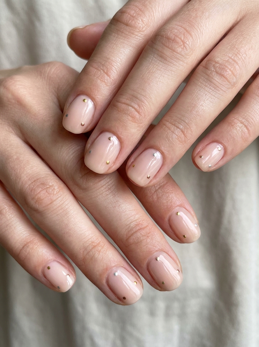 Metallic Dot Nails